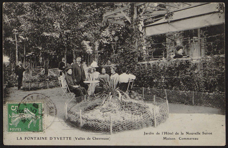 Palaiseau.- La Fontaine d'Yvette (Vallée de Chevreuse) - Jardin de l'Hôtel de la Nouvelle Suisse - Maison Commereau. 