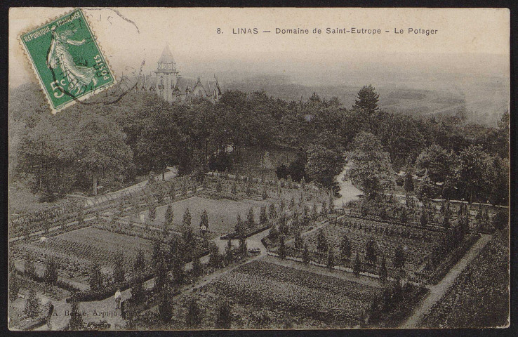 Linas.- Domaine de Saint-Eutrope : Le potager [1907-1910]. 