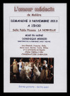 LA NORVILLE. - L'amour médecin de Molière, dimanche 3 novembre 2013 à 15h 30, salle Pablo Picasso à LA NORVILLE, mise en scène de Dominique Mégrier. 