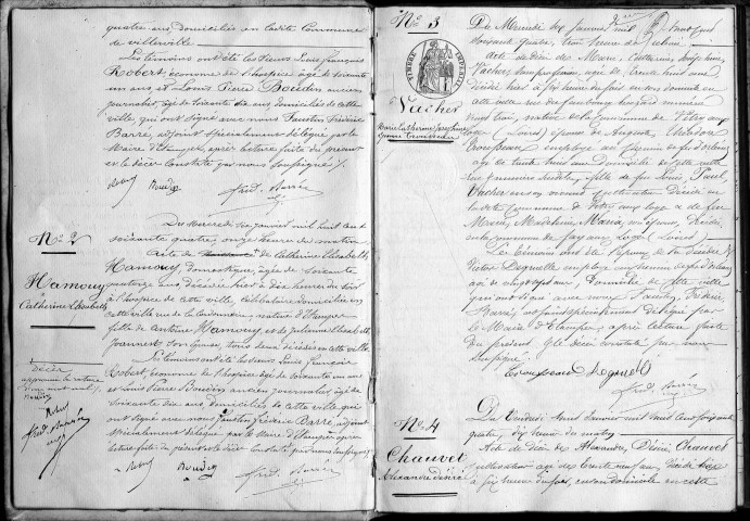 ETAMPES. Décès : registre d'état civil (1864). 