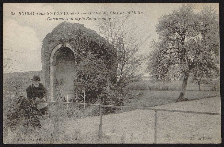Boissy-Sous-Saint-Yon.- Construction Renaissance et grotte au clos de la Motte [1904-1919]. 