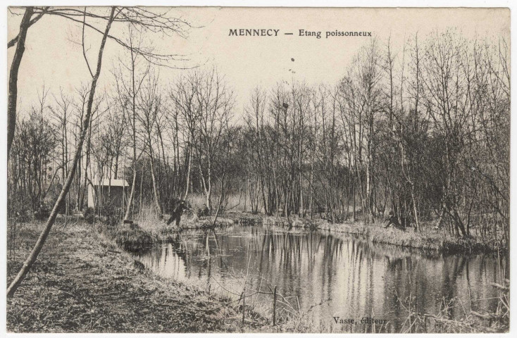 MENNECY. - Etang poissonneux [Editeur Vasse, timbre à 5 centimes]. 