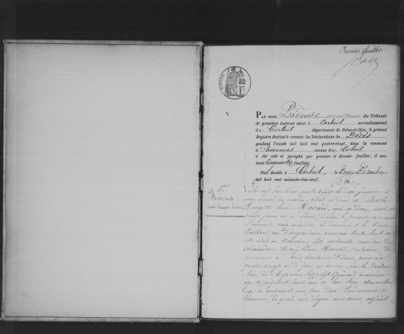 ESSONNES. Décès : registre d'état civil (1880). 
