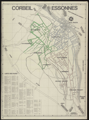 CORBEIL-ESSONNES. - Plan de la ville (1985). 