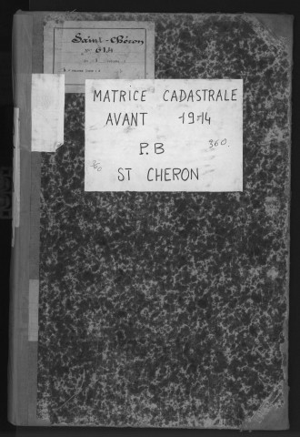 SAINT-CHERON. - Matrice des propriétés bâties [cadastre rénové en 1951]. 