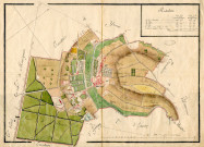 BRUNOY. - Plans d'intendance. Plan, Ech. 1/300 perches, Dim. 70 x 50 cm, [fin XVIIIe siècle]. 