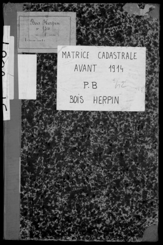 BOIS-HERPIN. - Matrice des propriétés bâties [cadastre rénové en 1933].