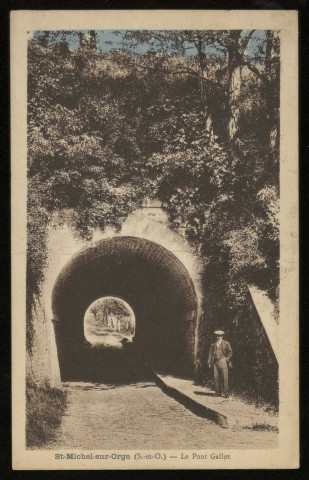 SAINT-MICHEL-SUR-ORGE. - Le pont Gallot. (Editeur Longin, 1936, sépia.) 