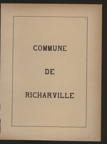 RICHARVILLE (1899). 15 vues de microfilm 35 mm en bandes de 5 vues. 