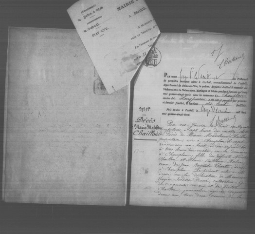CHAMPLAN. Naissances, mariages, décès : registre d'état civil (1883-1896). 