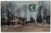 ARPAJON. - Route d'Orléans, CLC, 1909, 5 mots, 5 c, ad., coloriée. 