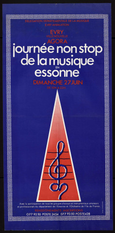 EVRY. - Journée non stop de la musique en Essonne, Agora d'Evry, [27 juin 1978]. 