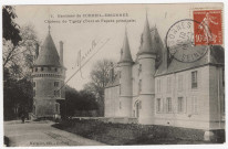 TIGERY. - Château de Tigery, tour et façade principale [Editeur Mardelet, timbre à 10 centimes]. 