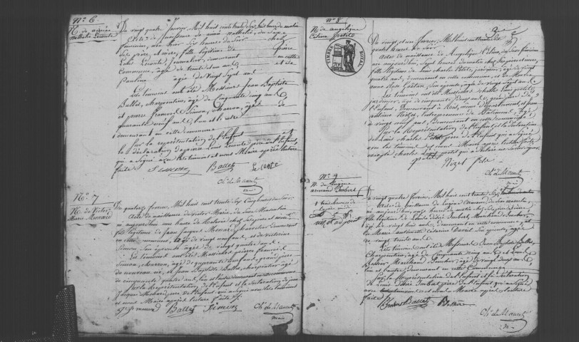 SOISY-SUR-SEINE. Naissances, mariages, décès : registre d'état civil (1836-1845). 