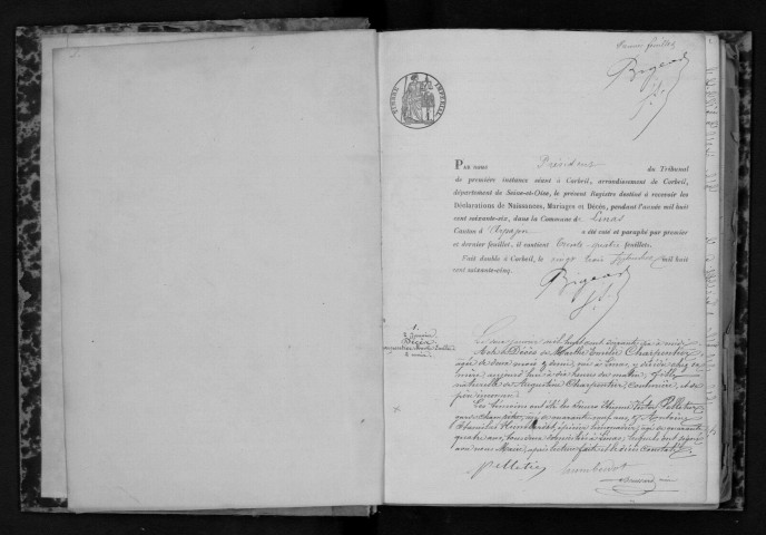 LINAS. Naissances, mariages, décès : registre d'état civil (1866-1872). 