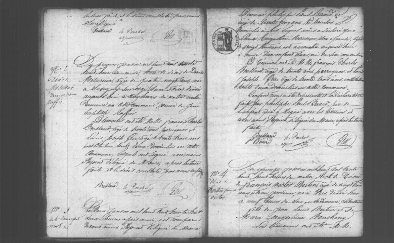 RIS-ORANGIS. Naissances, mariages, décès : registre d'état civil (1838-1845). 