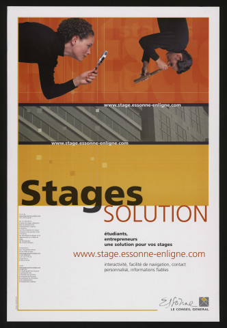 Essonne [Département]. - Stages solution : étudiants, entrepreneurs, une solution pour vos stages (2001). 