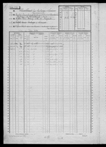 LIMOURS-EN-HUREPOIX. - Matrice des propriétés non bâties : folios 493 à 788 [cadastre rénové en 1959]. 