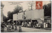 BRUNOY. - "Au rendez-vous de la pyramide", buvette Meunier - Forêt de Sénart. (Editeur Mulard, Yerres, 1913, 1 timbre à 10 centimes). 