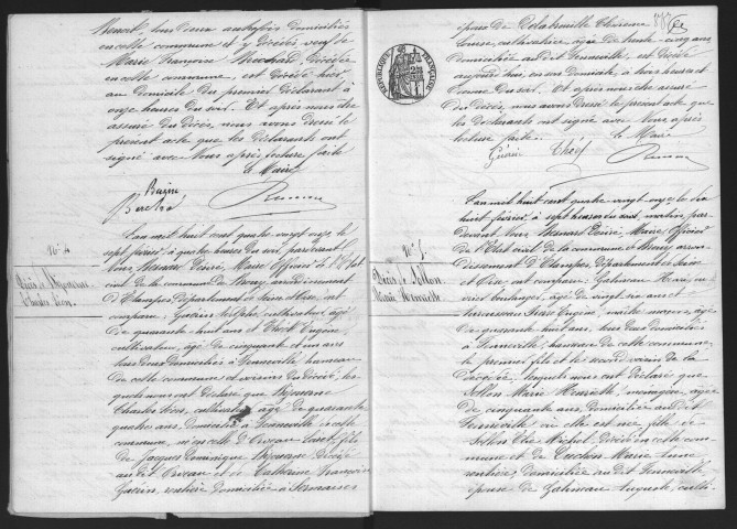 BROUY.- Naissances, mariages, décès : registre d'état civil (1891-1905). 