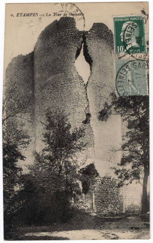 ETAMPES. - La tour de Guinette [Editeur Rameau, 1925, timbre à 25 centimes]. 