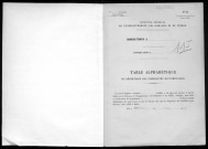 Conservation des hypothèques de CORBEIL. - Table alphabétique du répertoire des formalités hypothécaires, volume n° 115 : A-Z (registre ouvert en 1941). 