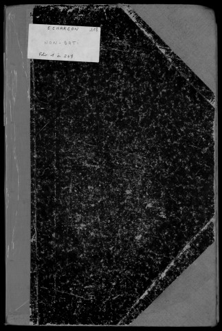 ECHARCON. - Matrice des propriétés bâties et non bâties : folios 1 à 247 [cadastre rénové en 1937]. 