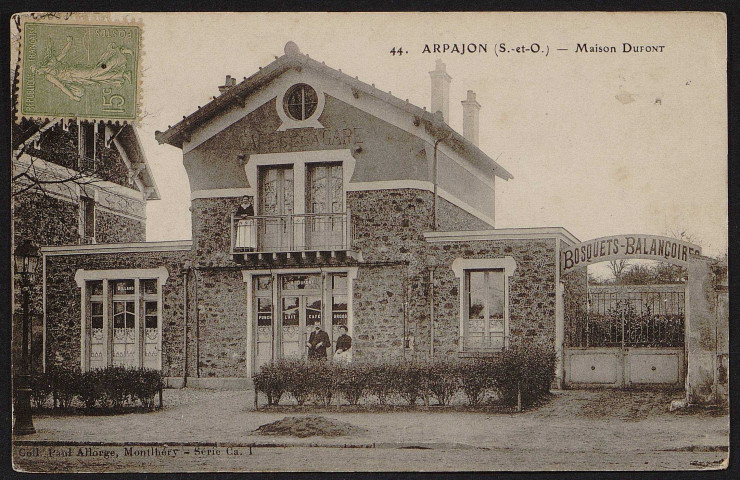 Arpajon.- Le café de la gare : maison Dupont (20 juillet 1917). 