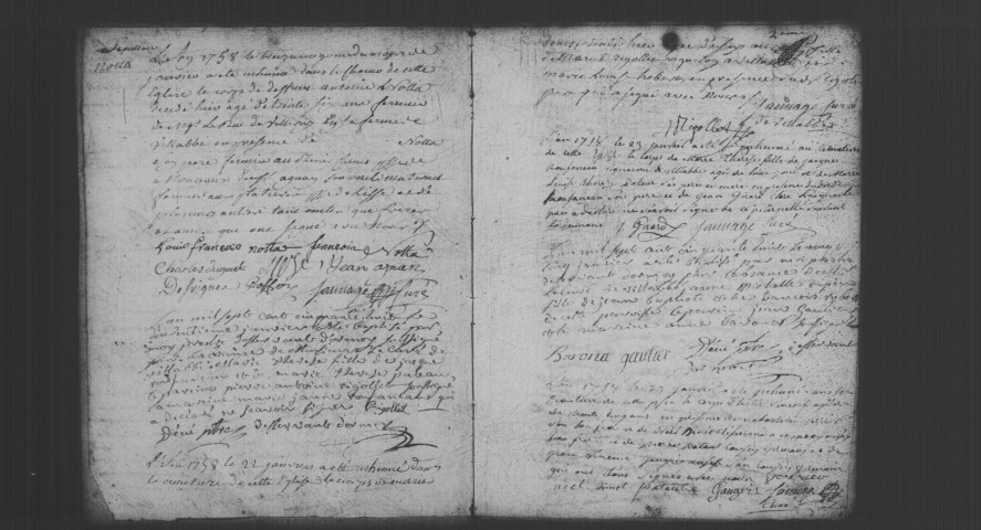 VILLABE. Paroisse Saint-Marcel : Baptêmes, mariages, sépultures : registre paroissial (1758-1770). 