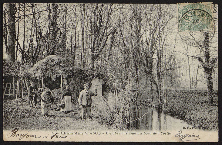 Champlan.- Un abri rustique au bord de l'Yvette (20 mai 1907). 