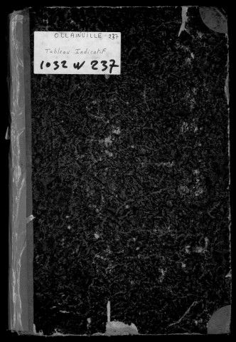 OLLAINVILLE. - Tableau indicatif [cadastre rénové en 1938]. 