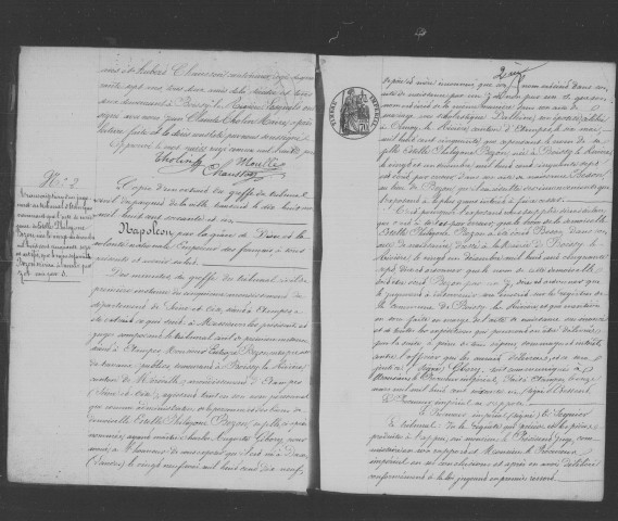 BOISSY-LA-RIVIERE. Naissances, mariages, décès : registre d'état civil (1861-1875). 