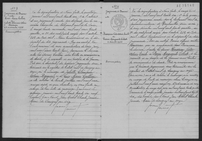 SAVIGNY-SUR-ORGE. - Mariages : registre d'état civil.