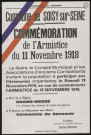 SOISY-SUR-SEINE. - Commémoration de l'armistice du 11 novembre 1918 (1978). 