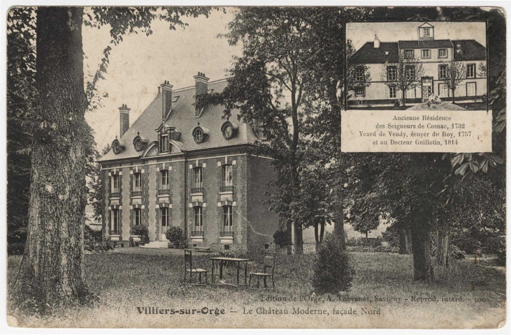 VILLIERS-SUR-ORGE. - Château moderne, façade nord [Editeur Thévenet]. 