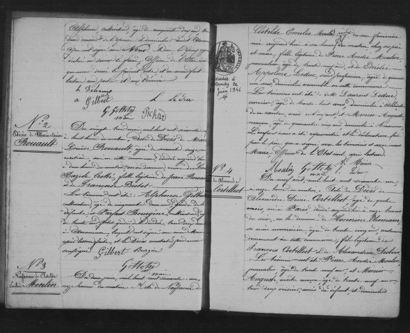 ARRANCOURT. Naissances, mariages, décès : registre d'état civil (1831-1875). 