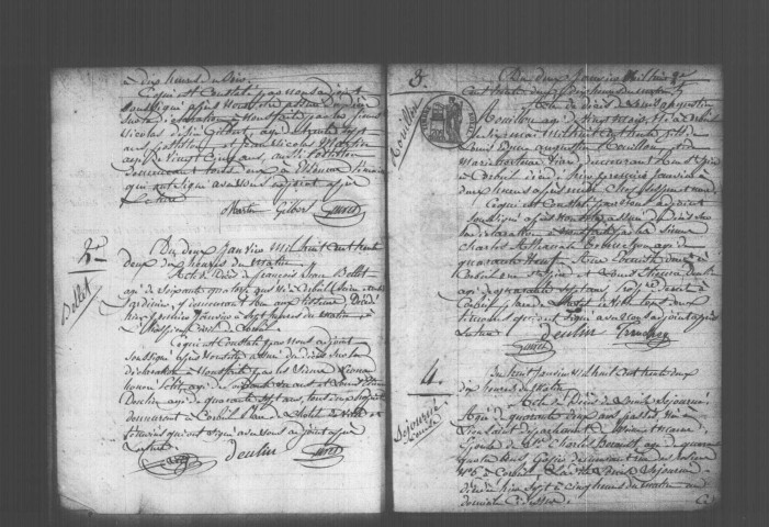 CORBEIL. Décès : registre d'état civil (1832-1835). 