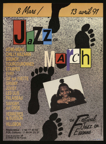 Essonne [Département]. - 6ème festival de jazz en Essonne : Jazz en marche, 8 mars-13 avril 1991. 