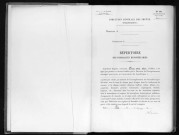 Conservation des hypothèques de CORBEIL. - Répertoire des formalités hypothécaires, volume n° 722 : A-Z (registre ouvert en 1952). 