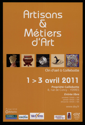 YERRES.- Artisans et métiers d'art. Clin d'oeil à Caillebotte, Propriété Caillebotte, 1er avril-3 avril 2011. 