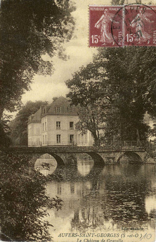 AUVERS-SAINT-GEORGES. - Le château de Gravelle, Maulard, 1937, 2 mots, 30 c, ad., sépia. 