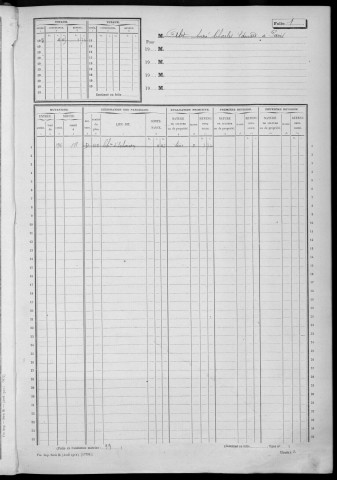 VERT-LE-GRAND. - Matrice des propriétés non bâties : folios 1 à 492 [cadastre rénové en 1936]. 
