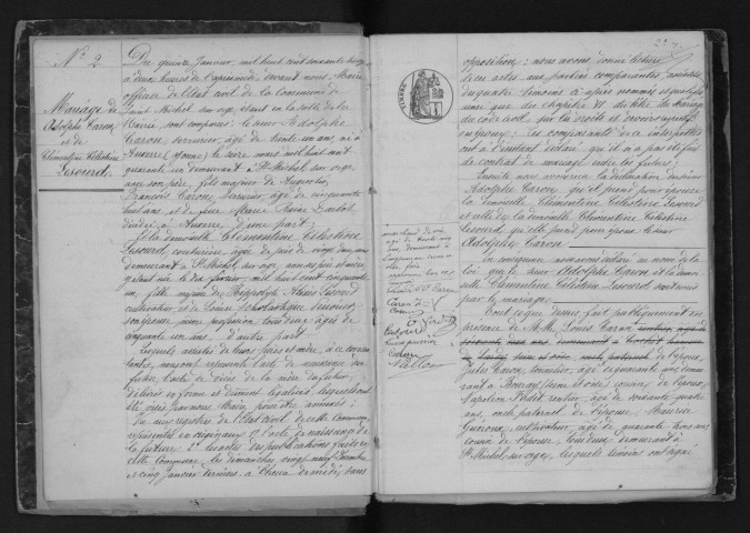 SAINT-MICHEL-SUR-ORGE. Naissances, mariages, décès : registre d'état civil (1873-1882). 