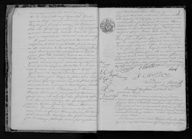 ORMOY. Naissances, mariages, décès : registre d'état civil (1848-1872). 