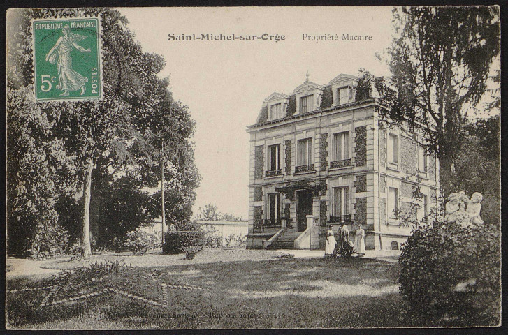 SAINT-MICHEL-SUR-ORGE.- Propriété Macaire (]1907-1910].