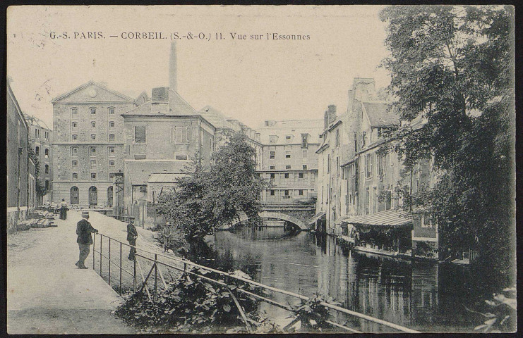 Corbeil-Essonnes.- Vue sur l'Essonne [1909]. 