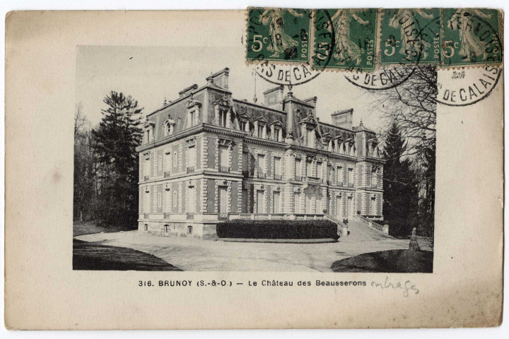 BRUNOY. - Château des Beausserons, Mulard, 5 lignes, 20 c, ad. 