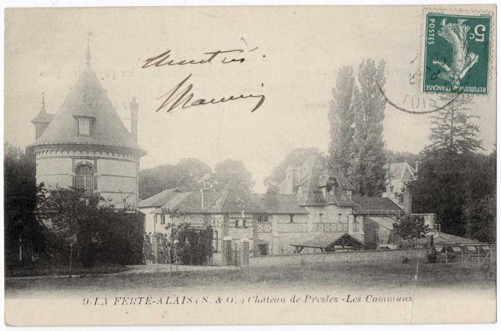 FERTE-ALAIS (LA). - Château de Presles, les communs [Editeur Royer, timbre à 5 centimes]. 