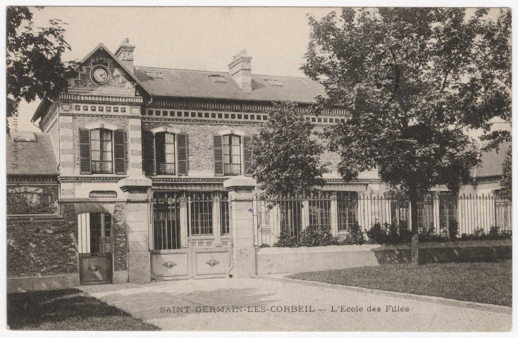 SAINT-GERMAIN-LES-CORBEIL. - L'école des filles [Editeur Mardelet, 1915]. 