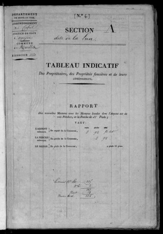 MAROLLES-EN-HUREPOIX. - Tableau indicatif [cadastre rénové en 1940]. 